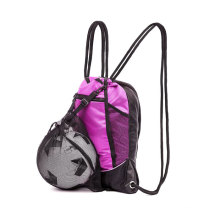 Lightweight Volleyball Baseball Sports Swimming Drawstring Backpack with Ball Pocket